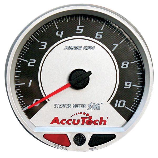 Longacre 52-44381 - 4-1/2" Silver Face Stepper Motor Tachometer