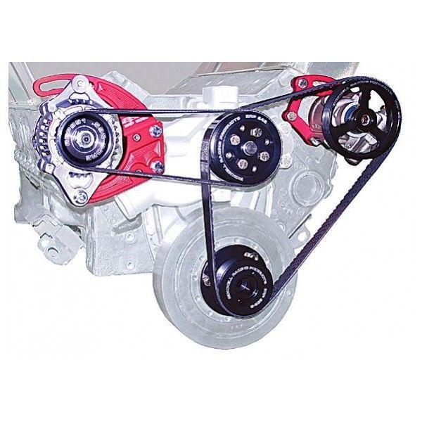 Capital Motorsports PSK602H-17A - Head Mount Serpentine P/S Kit with Alternator - 17 % Reduction