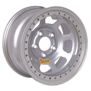 Aero Race Wheel AER53-004550 - Silver, 15x10, 5x4-1/2" B/C, 5" Back Space