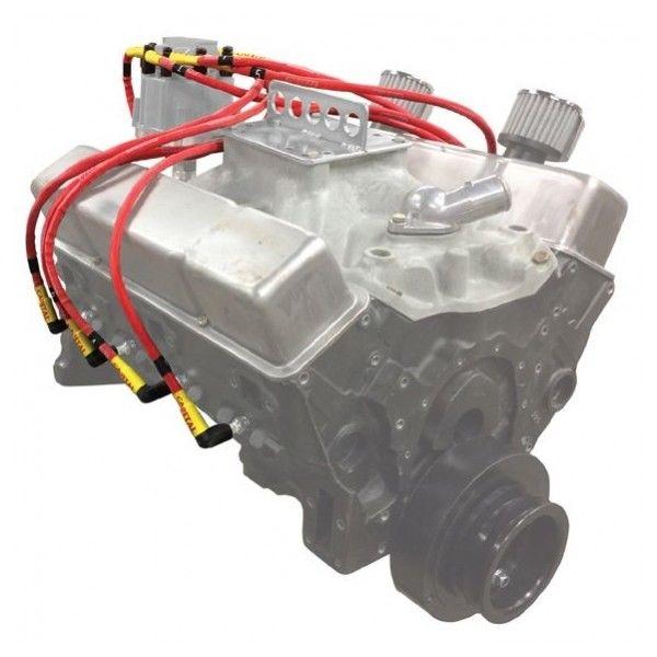 SBC HEI Distributor Kit With Moroso 8mm Red Spark Plug Wires – Fits 283 327 350 383 400 Chevy