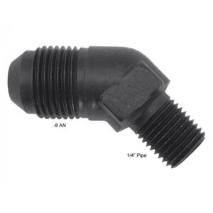 Fragola Performance FRG482307-B -L 8 AN x 1/4" Pipe 45 Degree Adapter Fitting