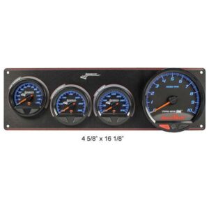 Longacre LON52-44573 - 3-Gauge Waterproof Tach O/P W/T O/T Stepper Motor Gauges