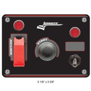 Longacre LON52-44866 - Start Ignition Panel with Light - Black Panel