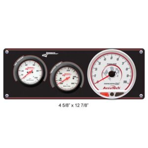 Longacre LON52-46906 - 2 Gauge Panel w/Tach-O/P W/T-Black Panel