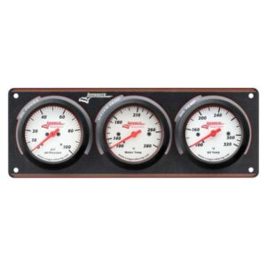 Longacre LON52-46913 - 3 Gauge Panel-O/P W/T O/T -Black Panel