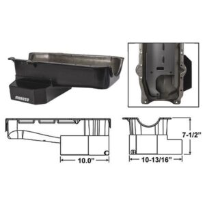 Moroso MOR21320 - 7-Qt Chevy S/B Pan for 1-Piece Rear Main - R/H Dipstick