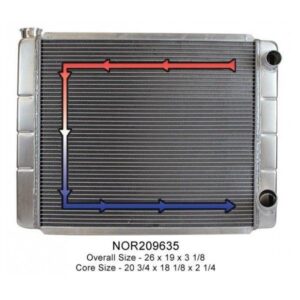 Northern Radiator NOR209635 - 26 x 19 Double Pass Radiator