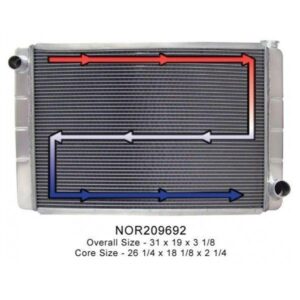 Northern Radiator NOR209692 - 31x19 Chevy Triple Pass Radiator