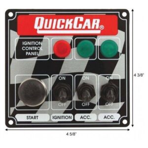 Quick Car QKC50-025 - Start-Ignition-2 Accessory Panel with Lights