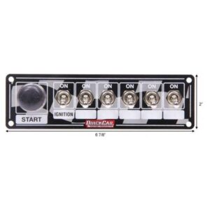 Quick Car QKC50-165 - Weatherproof Start Ignition Panel with 5 Accessory Switches
