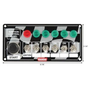 Quick Car QKC50-166 - Weatherproof Start Ignition Panel with 5 Accessory Switches