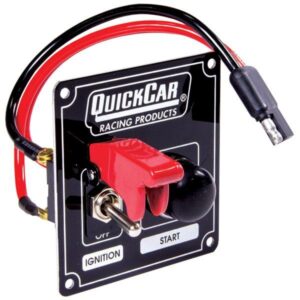 Quick Car QKC50-803 - Basic Start Ignition Switch Black Panel with Aircraft Switch