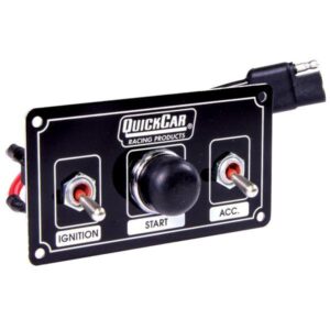 Quick Car QKC50-820 - Weatherproof Start Ignition Accessory Black Panel