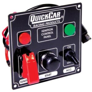 Quick Car QKC50-823 - Start-Ignition-Accessory Black Panel with Aircraft Switch & Lights