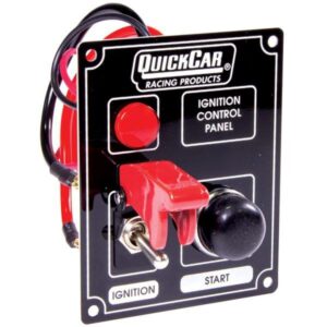 Quick Car QKC50-853 - Basic Start Ignition Switch Black Panel with Aircraft Switch