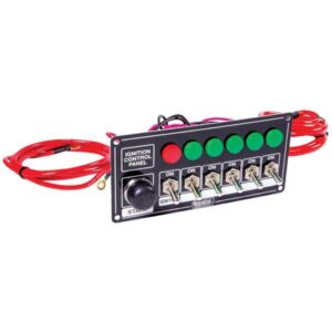 Quick Car QKC50-866 - Weatherproof Start Ignition Black Panel with 5 Accessory Switches