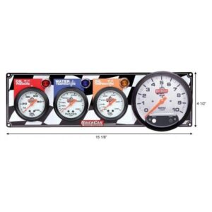 Quick Car QKC61-6041 - Standard O/P-W/T-O/T Gauge Panel - 5" Memory Tachometer