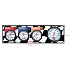 Quick Car QKC61-60413 - Standard O/P-W/T-O/T Gauge Panel - 3-3/8" Memory Tachometer