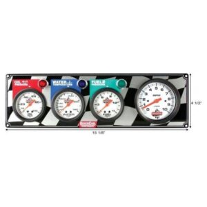 Quick Car QKC61-60423 - Standard O/P-W/T-F/P Gauge Panel - 3-3/8" Memory Tachometer