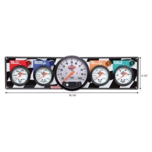 Quick Car QKC61-6051 - Standard O/P-W/T-O/T-F/P Gauge Panel - 5" Memory Tachometer