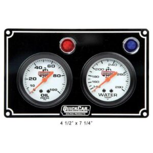 QuickCar QKC61-6701 - 2 Gauge Panel-O/P W/T-Black Panel