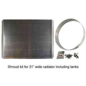 Wicked Cool WCR40023 - Fan Shroud Kit for 31" Wide x 19" Tall Radiators
