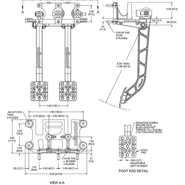 Wilwood WIL340-11299-KIT - Dual Reverse Mount Clutch and Brake