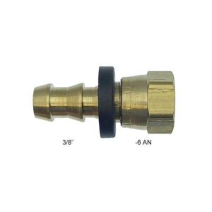 XRP Fittings XRP240006 - #6 Straight x 3/8 Barb (Brass)