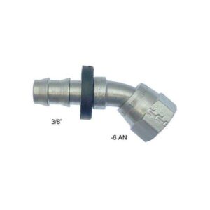 XRP Fittings XRP244506 - #6 45 Degree x 3/8" Barb (Steel)