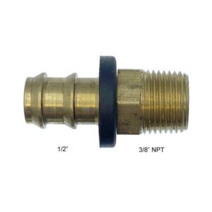 XRP Fittings XRP260008 - 3/8" Pipe Thread x 1/2" Barb (Brass)
