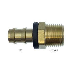 XRP Fittings XRP260088 - 1/2" Pipe Thread x 1/2" Barb (Brass)