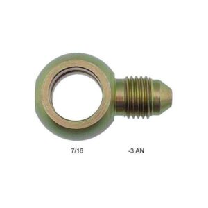 XRP Fittings XRP403843 - #3 X 7/16-24 Short Banjo Fitting