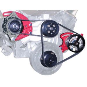 Capital Motorsports PSK602B-35A - Block Mount Serpentine P/S Kit with Alternator - 35 % Reduction